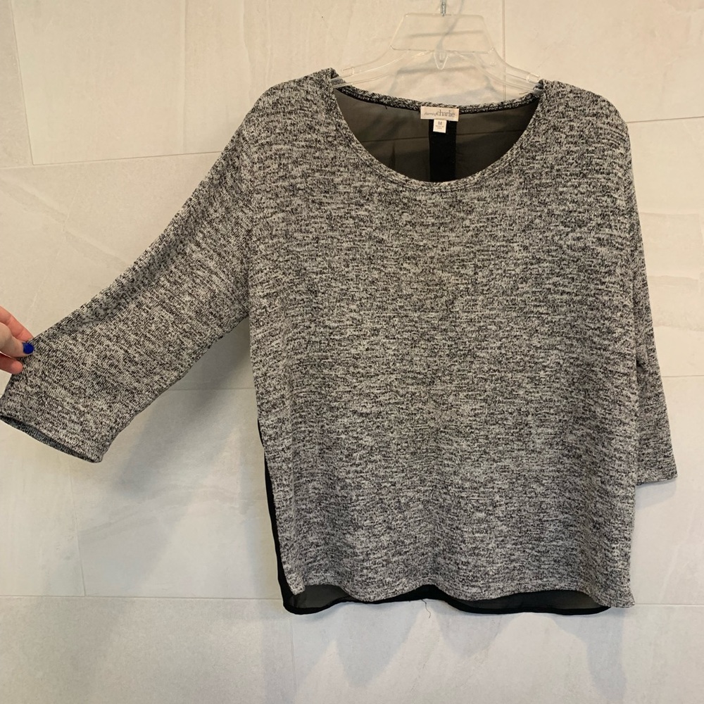 Charming Charlie mesh back blouse.